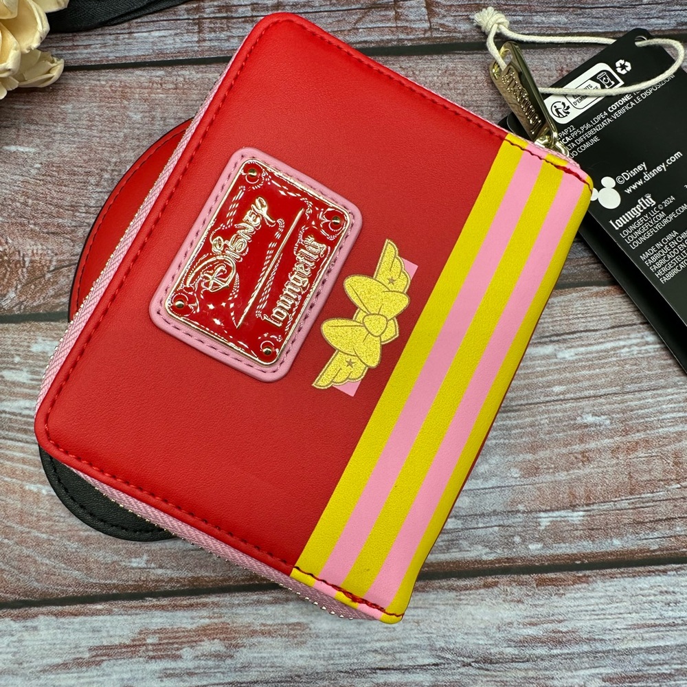 LOUNGEFLY | Disney Pilot Minnie Mouse Wallet Red and Black NWT - Picture 2 of 5